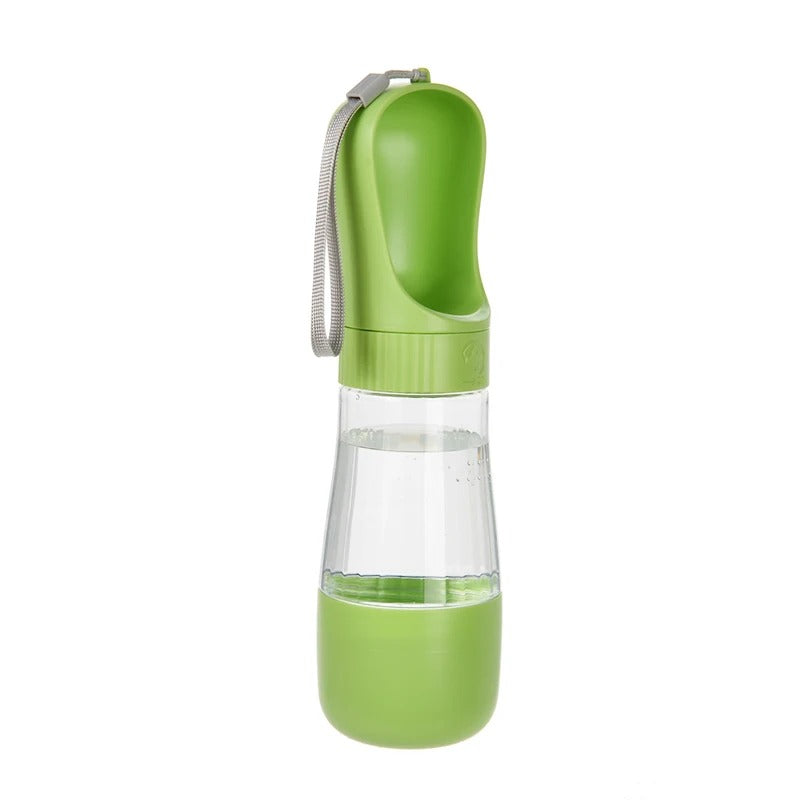 Portable Pet Water & Food Bottle – 2 in 1 Travel Feeder (330ml)