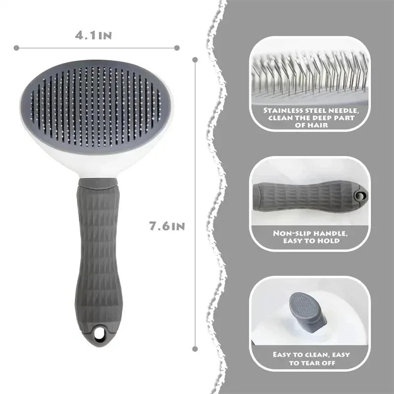 Self Cleaning Pet Brush – Removes Loose Fur Instantly